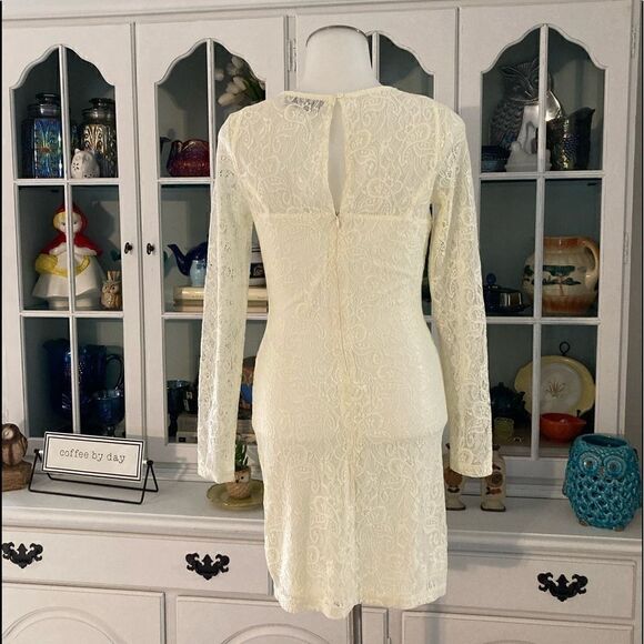 Lace Dress Cream Embroidered Fab’rik Size XS - Picture 4 of 8